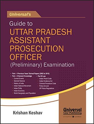 Full Download Universal's Guide to Uttar Pradesh Assistant Prosecution Officer (Preliminary) Examination - Krishan Keshav file in PDF