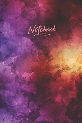 Download Watercolor Lined Notebook: Medium Ruled 6x9 Journal - Purple, Red & Yellow Cover -  file in ePub