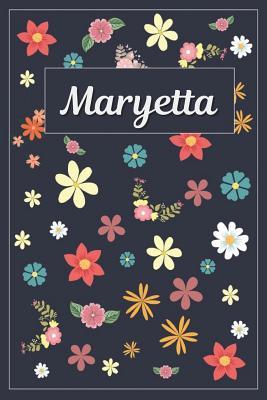 Download Maryetta: Lined Writing Notebook with Personalized Name 120 Pages 6x9 Flowers -  file in ePub