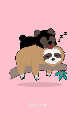 Read Online Pug Journal: Dot Grid Journal - Pug With Sloth Cute Animal Gift Idea - Pink Dotted Diary, Planner, Gratitude, Writing, Travel, Goal, Bullet Notebook - 6x9 120 pages - Vepa Journals Pug Journal file in ePub