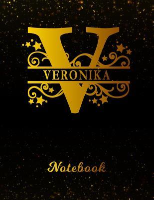 Full Download Veronika Notebook: Letter V Personalized First Name Personal Writing Notepad Journal - Black Gold Glitter Pattern Effect Cover - Wide Ruled Lined Paper for Journalists & Writers - Note Taking - Write about your Life & Interests -  file in PDF
