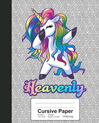 Full Download Cursive Paper: HEAVENLY Unicorn Rainbow Notebook -  file in PDF